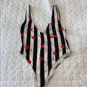 Solid and Striped One Piece